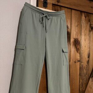 Rachel Zoe Mid-Rise Wide-Leg Teal Pants